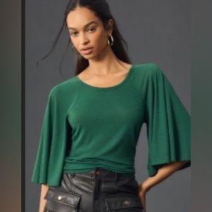 Anthropologie Maeve bell sleeve top